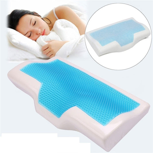 1 Pcs Memory Foam Cool Gel Pillow - Summer Ice-cool Anti-snore Neck Orthopedic Sleep Pillow Cushion