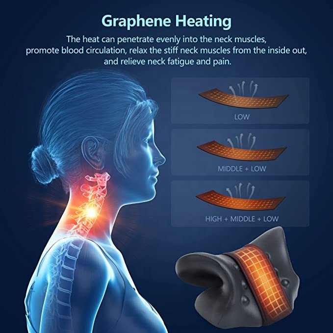 Heated Neck and Shoulder Relaxer Cervical Traction Device