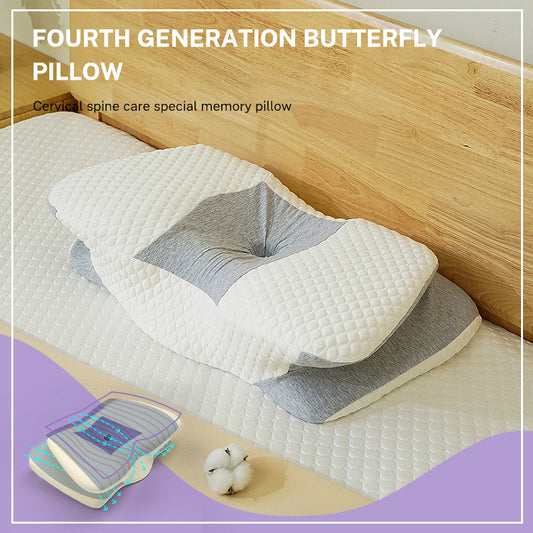 Space Memory Cotton Butterfly Pillow for Cervical Spine Support