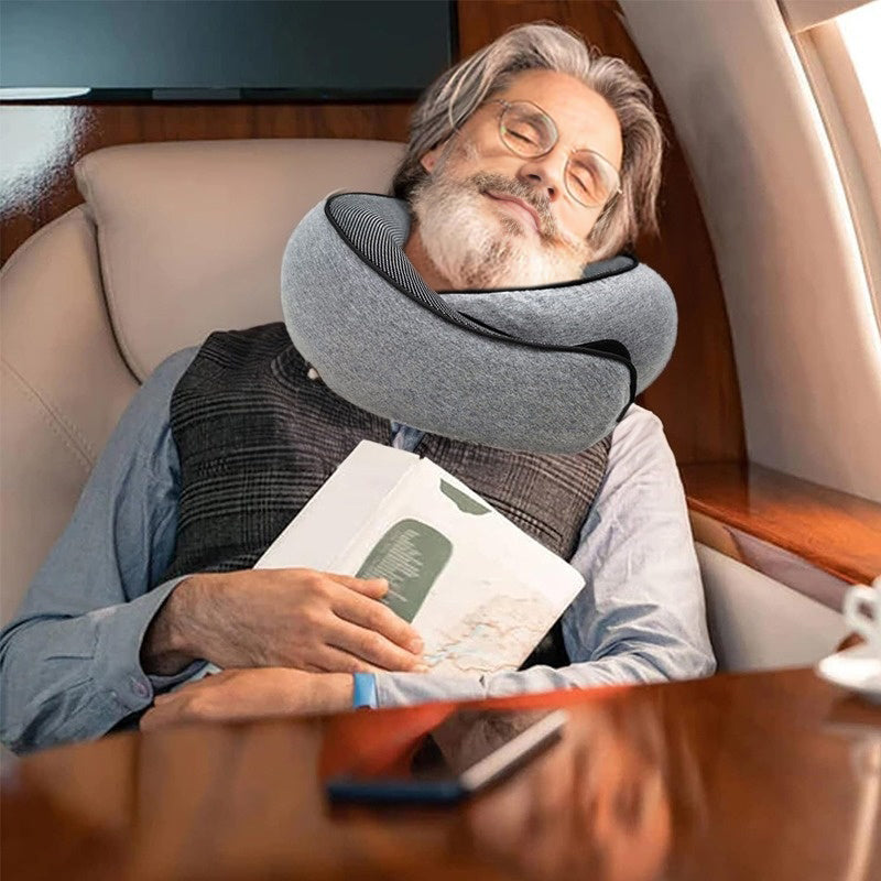 Memory Foam Neck Travel Pillow: Soft, 360° Head Support