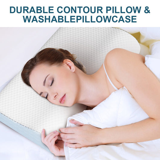 Ergonomic Contour Design Memory Foam Pillow for Side Sleepers