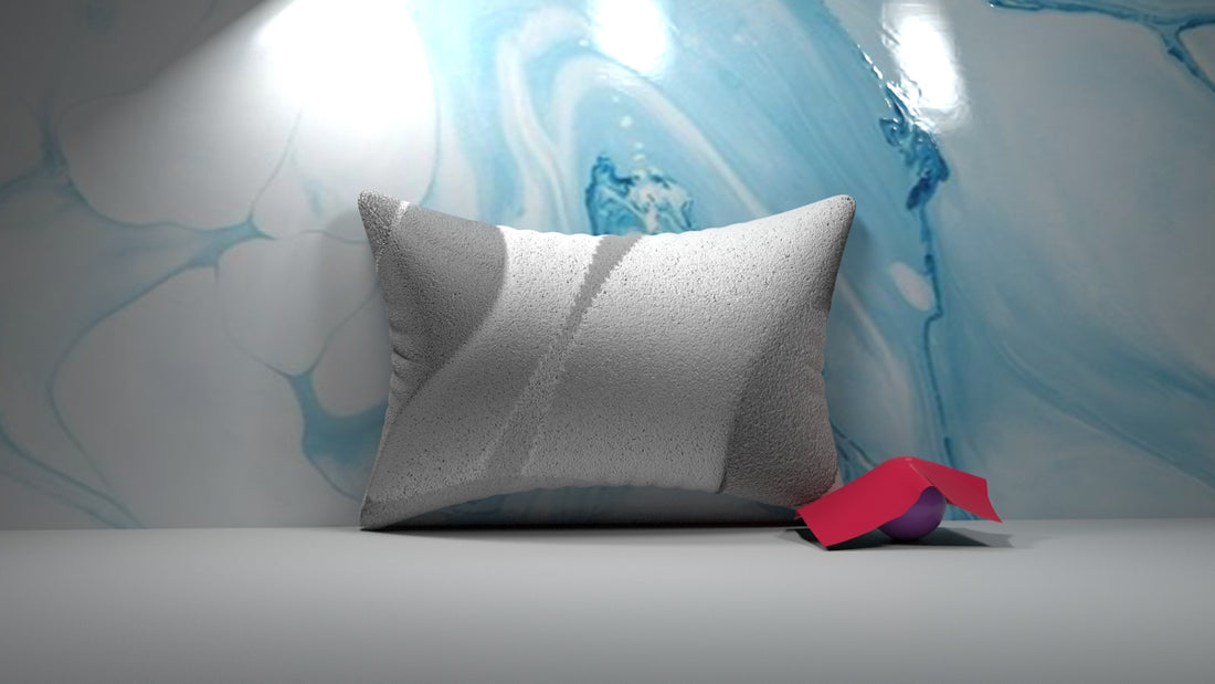 a pillow on a bed