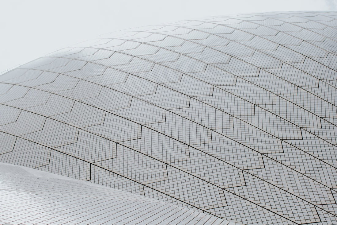 The sydney opera house roof up close.
