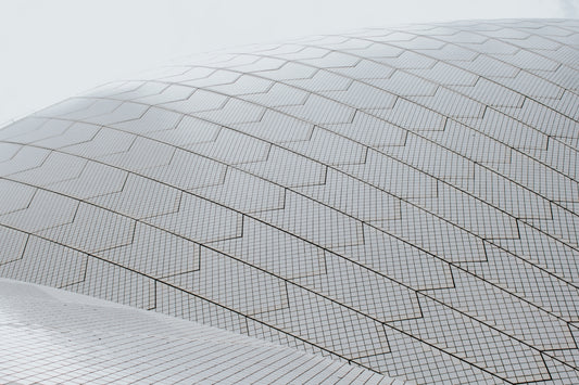 The sydney opera house roof up close.