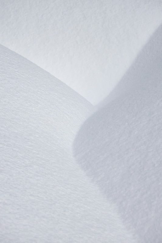 Abstract snow dunes with soft shadows