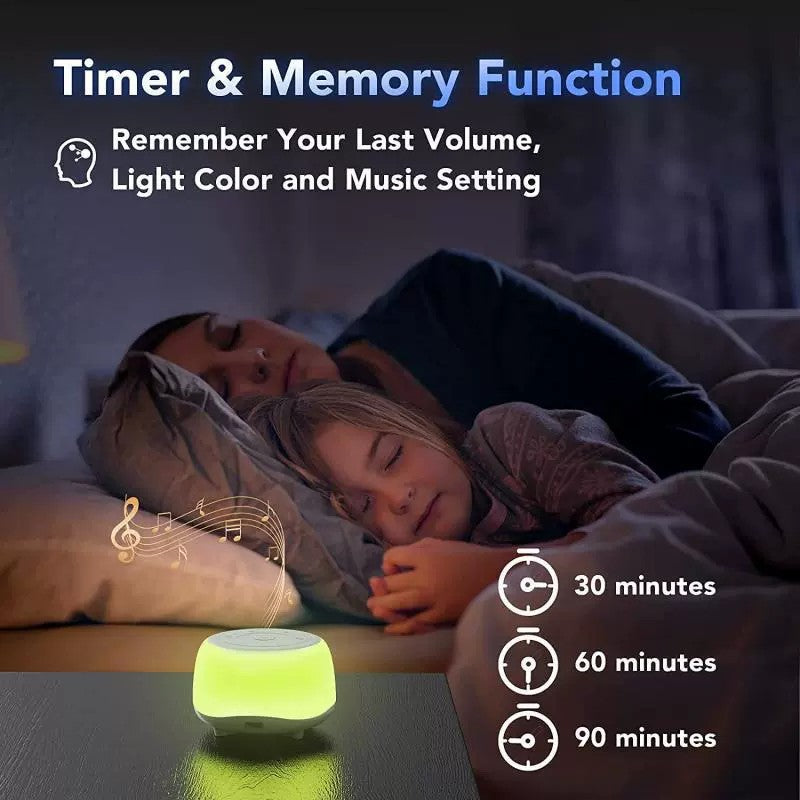Portable Sound Machine with White Noise and Night Light
