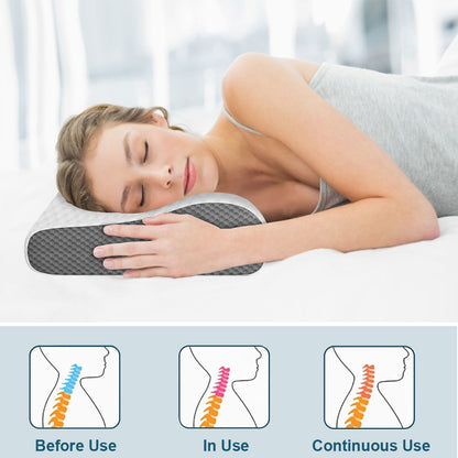 Ergonomic Contour Design Memory Foam Pillow for Side Sleepers