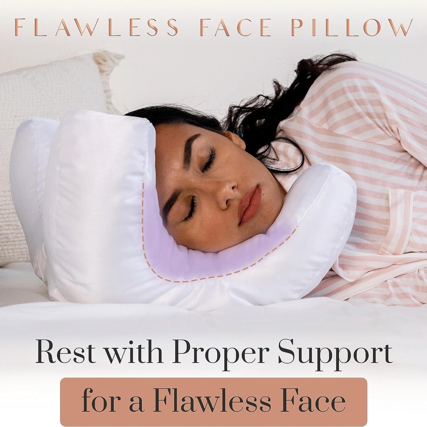 Beauty Face Satin Pillow with Memory Foam Filling