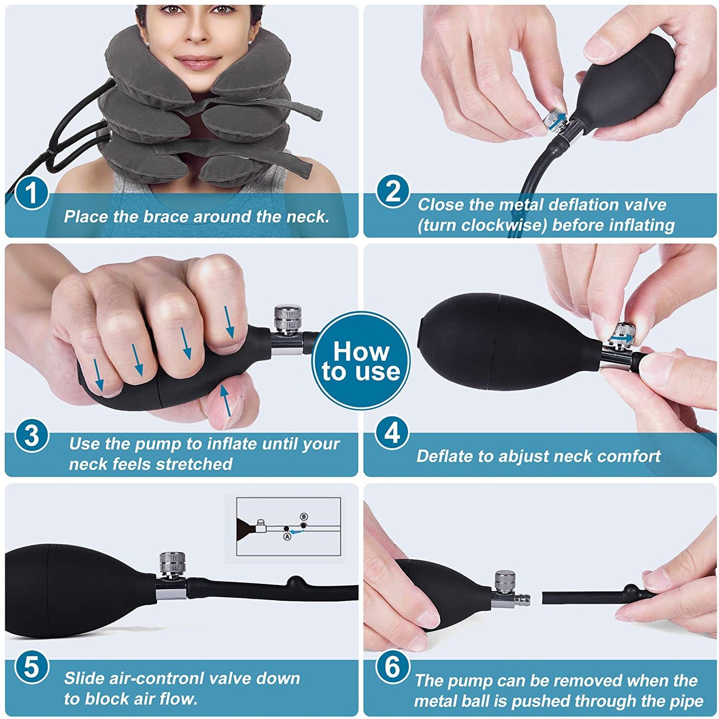 Cervical Traction Device Neck Support Pillow
