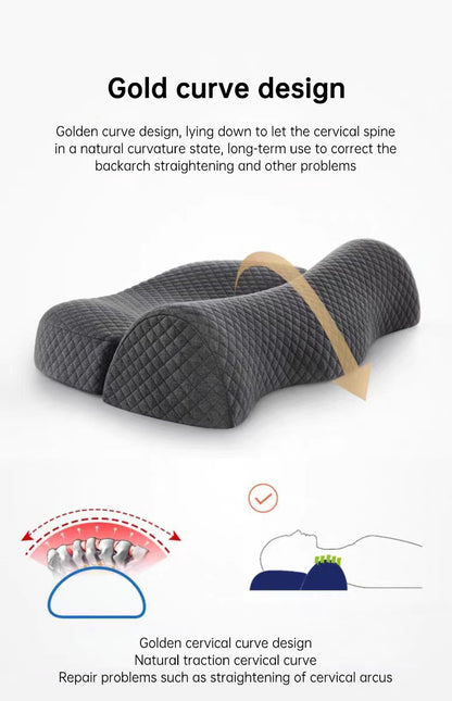 Ergonomic Cervical Memory Foam Pillow for Neck Pain Relief