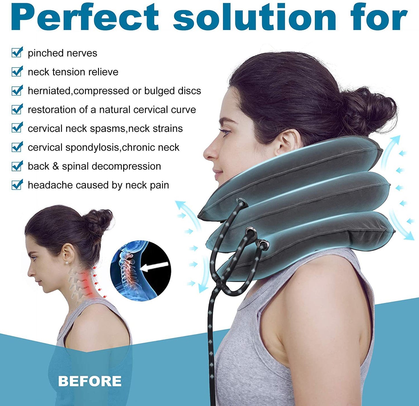 Cervical Traction Device Neck Support Pillow