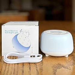 Portable Sound Machine with White Noise and Night Light