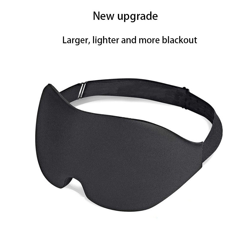 3D Memory Foam Sleep Eye Mask - Black Blackout