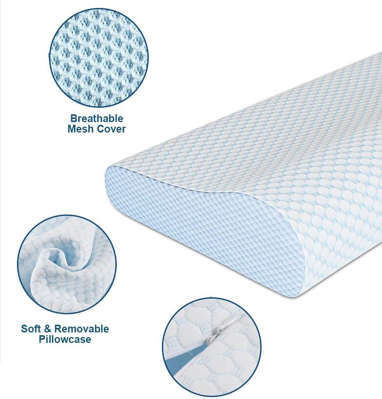 Ergonomic Contour Design Memory Foam Pillow for Side Sleepers