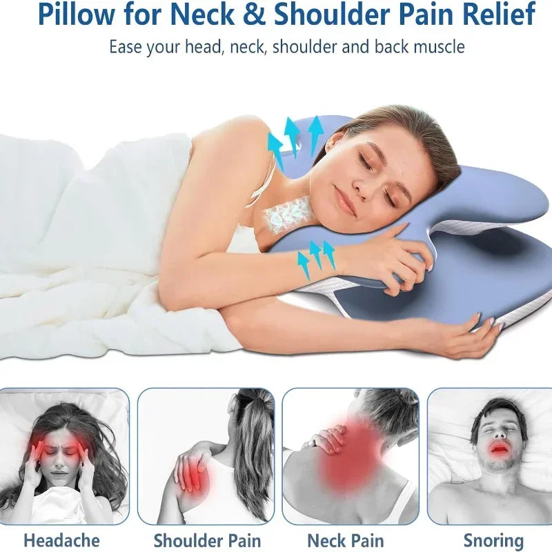 Ice Silk Ergonomic Butterfly Cervical Pillow