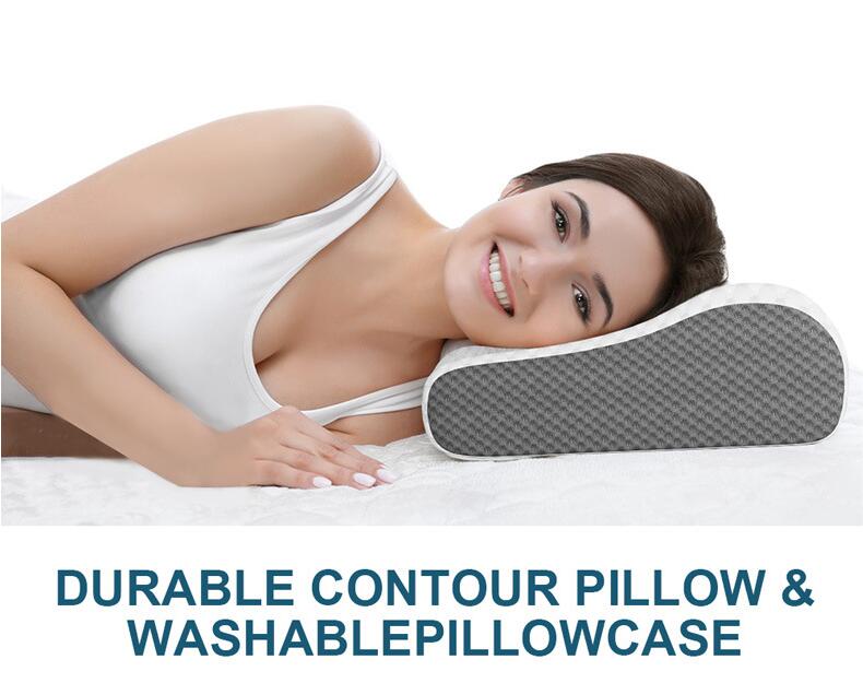 Ergonomic Contour Design Memory Foam Pillow for Side Sleepers