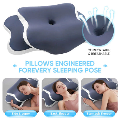 Butterfly Memory Foam Pillow - Cervical Pillow for Neck Pain Relief