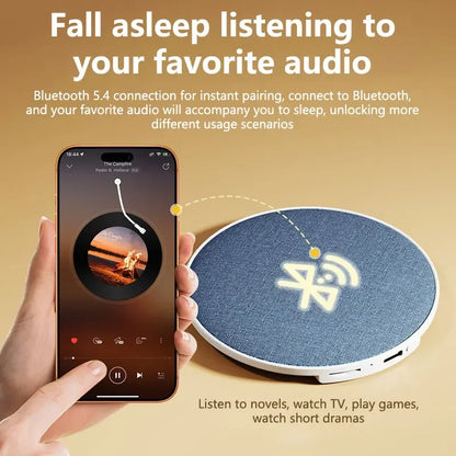 Ultra-Slim Under-Pillow Sleep Speaker with HiFi Bone Conduction & Noise Reduction