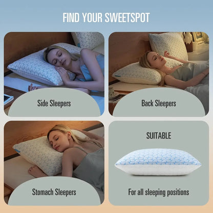 Shredded Memory Foam Pillows - Set of 2 Firm