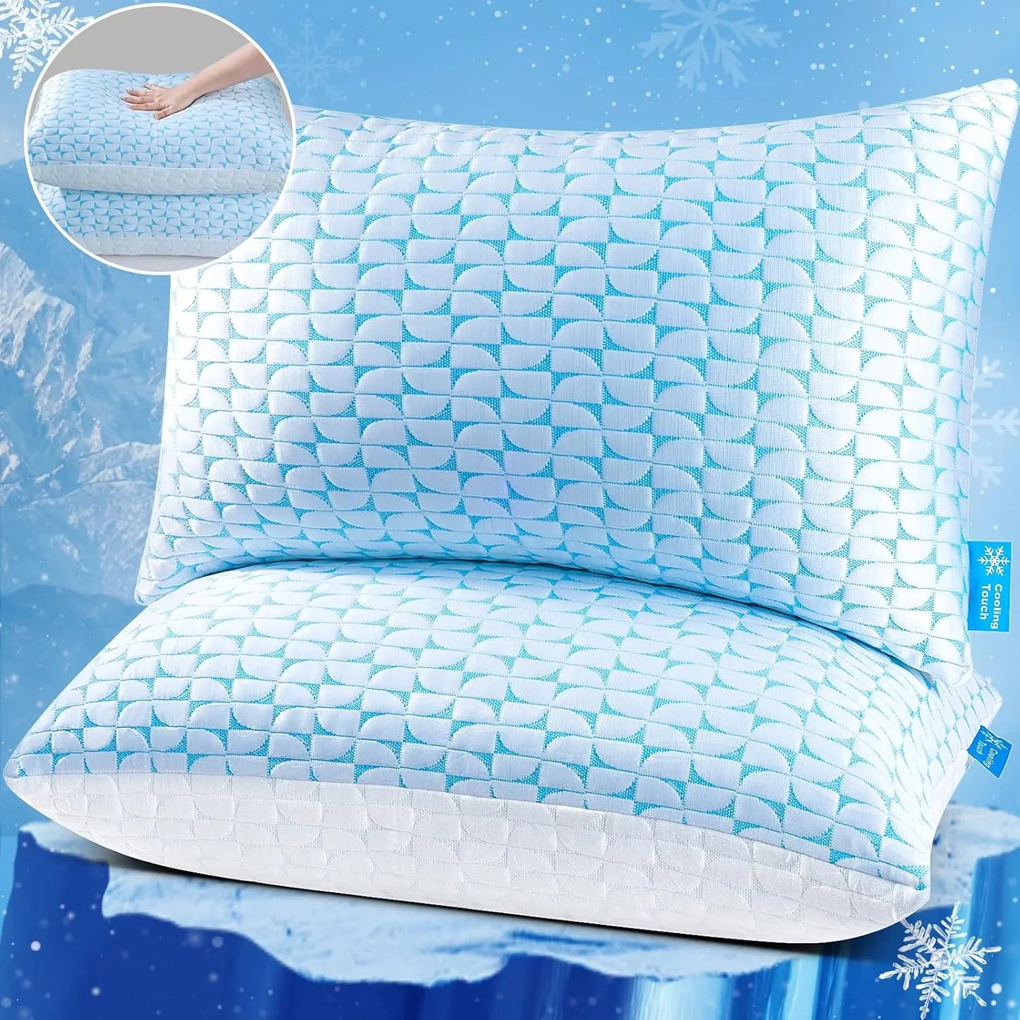 Shredded Memory Foam Pillows - Set of 2 Firm