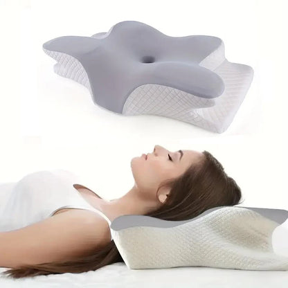 Memory Foam Cervical Pillow - Butterfly Shaped Neck Support for Pain Relief